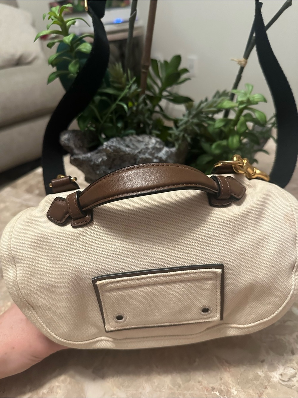 Marc Jacobs Cream and Brown Crossbody Bag with Gold Hardware - Picture 7 of 14